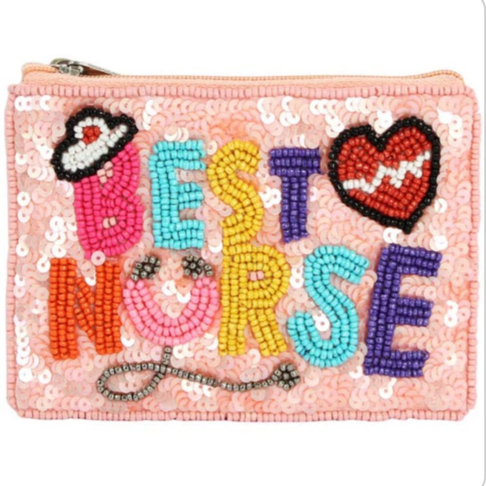 NWT Great  Gift  Beaded Pouch for BEST NURSE !!!